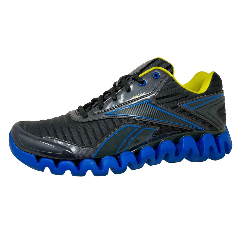 Reebok ZigTech Men's 11 Running Shoes Black Blue Neon Yellow J87705 Sneakers